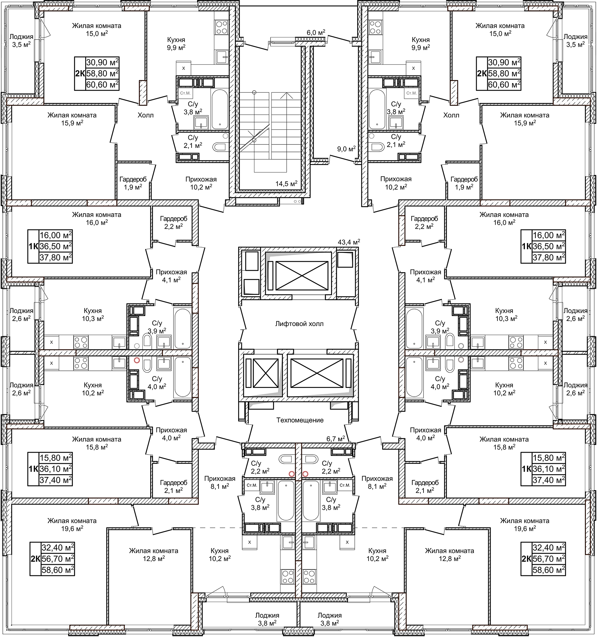Этаж 10 - Городские кварталы «Новое Ольгино»